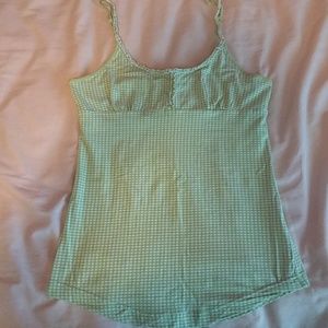 4/$25!!! Green gingham cami tank top